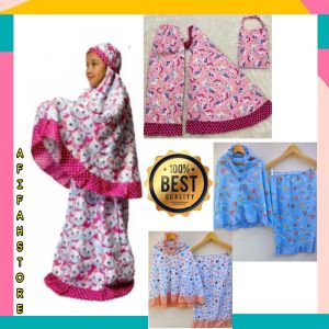 Mukena Anak Lucu Free Tas/Mukena Anak Perempuan Usia 10 Tahun Bahan Lembut Dan Adem /Mukena Karakter