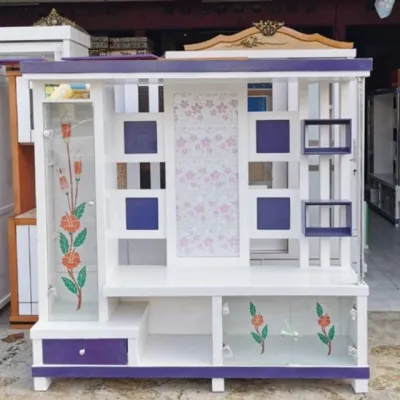 Pajangan TV / pajangan kaca / bufet tv / meja tv / rak TV