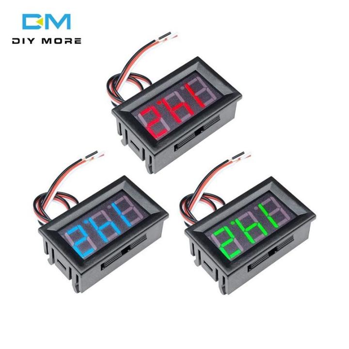 Original Diymore Mini Led Voltage Meter Inches Panel Voltmeter Red Blue Green Bits