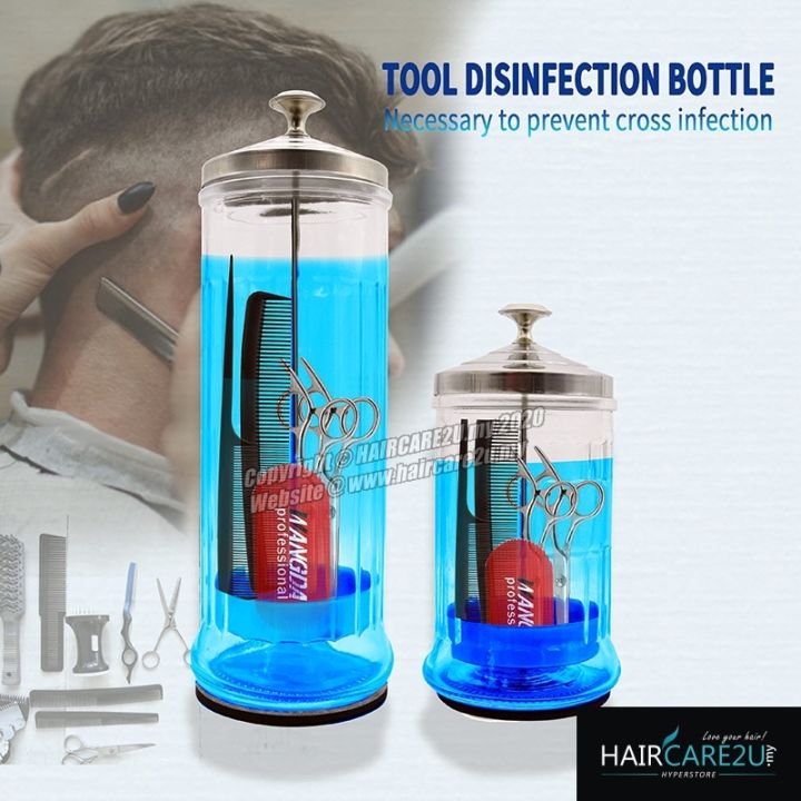 HAIRCARE2U Barber Salon Disinfecting Jar Sanitizing Glass Bottle Lazada