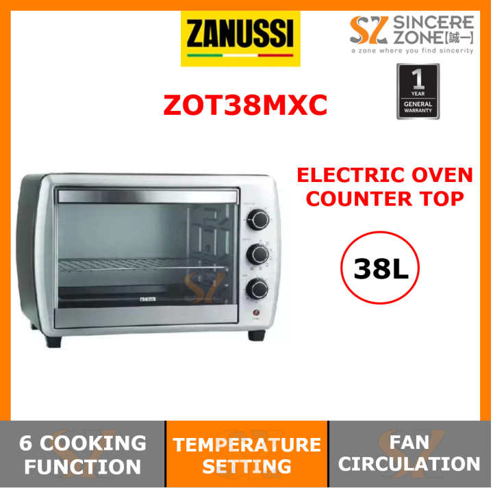 ZANUSSI ZOT38MXC ELECTRIC OVEN 38 LITRE 6 FUNCTION DIGITAL TIMER Lazada