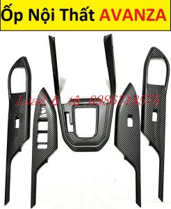 Ốp Nội Thất Vân Carbon Xe Toyota AVANZA 2022-23 Mẫu Nhựa ABS Nhúng Giả Vân Carbon Cao Cấp