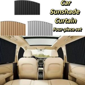 PENGQ Smooth Sliding Track Sliding Track Car Window Sun Shade Lightweight Curtain Durable Practical Fabric Heat Insulation UV Protection Private Space Protection Easy Opening Closing Vehicle Interior Shade Automotive Side Window