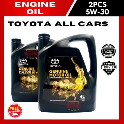 ON SALE! 2PCS ENGINE OIL TOYOTA FULLY SYNTHETIC 5W-30 (BLACK 4L) for ALL TOYOTA CARS / Genuine toyota motor oil Fit for gasoline and diesel Fully synthetic car parts stuff car motor upgrades engine parts rides toyota parts