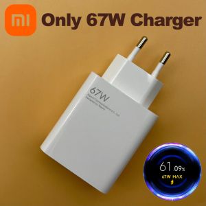 Original Xiaomi Mi 67W EU Turbo Charger Fast Charger 6A USB Type-C Charging Cable Set For Xiaomi 11 Pro & Xiaomi 11 Ultra 36 Minutes Fully Charged For