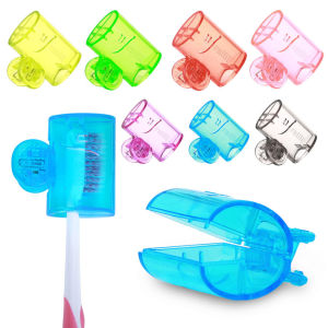 Travel Toothbrush Head Covers Toothbrush Protector Cap Brush Pod Case Protective Portable Plastic Clip For Household Travel