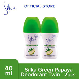 Silka Green Papaya Deo 40ml Twin - 2pcs