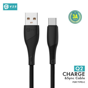 V2S Q2 3A Maximum Current Fast Charger&Sync Cable 1Meter. Lightning-Micro-TypeC