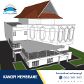 Canopy membran bergaransi - tenda Membrane tempat parkir Jakarta - kanopi atap membrane murah. 