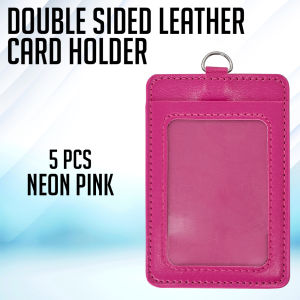 Printing View - (5pcs) 2-slots ID Card Holder Leather | Double Sided lD Holder