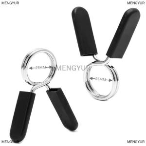 [COD] MENGYUR 25 28 30mm Barbell Clamp Spring Collar Clips Gym Weight Dumbbell Lock Standard Lifting Kit Barbell Lock