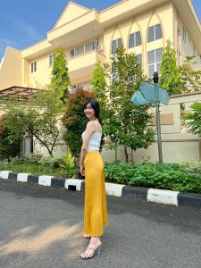 Kulot Plisket / Celana Kulot Plisket Lidi / Pleated Pants / Celana highwaist / Celana kulot murah / Celana Hitam Pink Navy Abu mustard Coklat