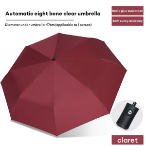 Printable LOGO Fully automatic umbrella Strong Windproof umbrella auto Sunscreen Umbrella Fold Sun umbrella Anti UV Business Umbrella  自动雨伞
