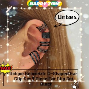 Good luck coming! Thats cool! Unique Geometric C-Shaped Ear Clip Set 5 Piece Ear Clip Set Personalized Simple Non-Perforated Ear Clip Set Earrings