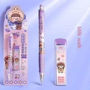 HB Mechanical Pencils Set 0.5mm with Refill Eraser Smooth Writing School Supplies