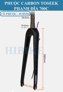 Phuộc Xe Đạp Đua Carbon Toseek – Phanh Đĩa - Càng Trước Fork Xe Đạp Size 700c
