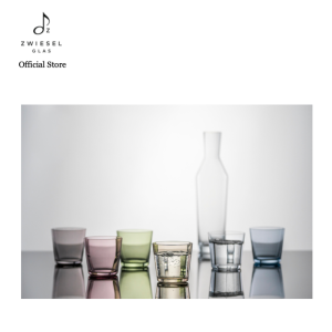 ZWIESEL GLAS SONIDO SERIES CRYSTAL WATER GLASS 6PC SET - COLOUR :- OLIVE