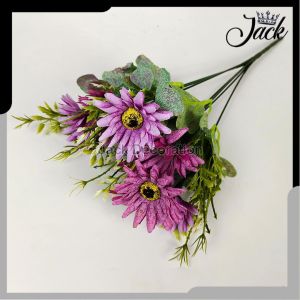Bunga Aster Holland Cabang 7 Daisy Flower Artificial Bunga Buket Flower for Hand Bucket Imitasi kain untuk Hiasan Kamar Cafe dekorasi Rumah dan Wedding atau Dekorasi Pelaminan Import artificial palsu kain premium termurah