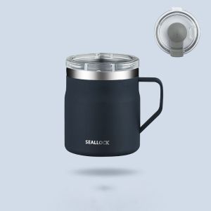 PRETTY MJ with Lid Water Cup Insulated 304 Stainless Steel Coffee Mug Household Office Couple Tumbler
