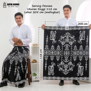Sarung Batik Goyor Pria Dewasa Motif Wayang Songket Rayon Premium Terbaru