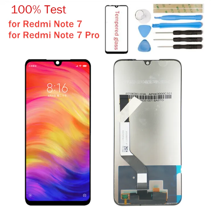 ARSSLY Schermo LCD Per Xiaomi Redmi Note 7 / Note 7 PRO - Blu Con Cornice E Kit Attrezzi