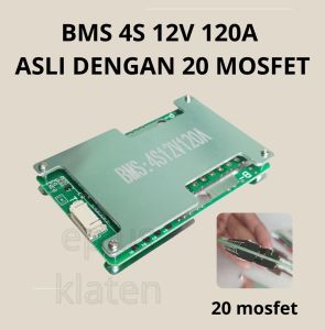 BMS 120A 4S 12V 3.2V COMMON PORT 20 MOSFET 120A BATERAI LIFEPO4 B107