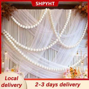 [COD] SHPYHT Local delivery Ship within 24 hours Wedding Backdrop Wall Decor - Faux Large Pearl - DIY Beaded Garland White Ball Pendant & Figurine