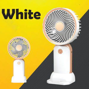 New Dazzling Gold Handheld Small Fan Minimalist With Base Usb-charging Portable Phone Holder