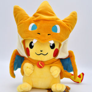 Gấu bông pikachu cosplay rồng lửa Mega Charizard siêu dễ thương độc đáo (23cm) hàng chính hãng pokemon xịn mới 100% đẹp không tì vết