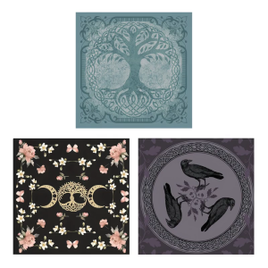 Tarots Tablecloth Tree/Moon Pattern Astrology Altars Cloth Divinations Table Cloth Tapestry Witchcrafts Supply