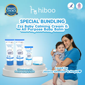 hiboo Zzz Deep Sleep Baby Cream 30g [Set 2x] +Zzz Deep Sleep Baby Cream 15g + All Purpose Balm 5g - Ruam Popok - Nourishing Balm Calming Baby Oil Anak B66