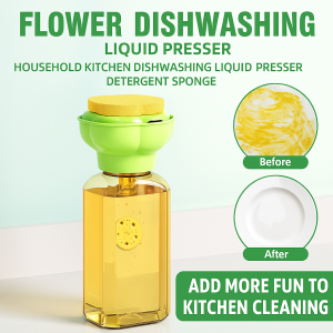 Household kitchen cleaner out liquid flower sponge wipe