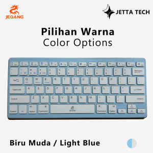 JEQANG Keyboard Bluetooth 3 in 1 Wireless Keyboard untuk PC Android Apple Baterai AAA