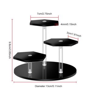 QUA 3/4/7 Position Toys Model Storage Rack Dazzling Acrylic Doll Figures Model Shelf Nail Art Storage Rack Ladder Type Dessert Display Stand Collectibles
