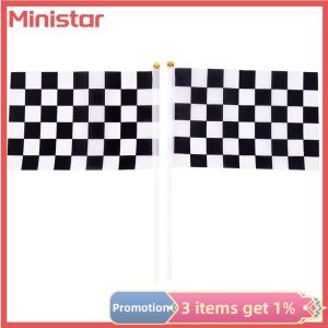 Ministar 5x Black And White Flag Checkered Racing Banner Polyester Flags Hand Signal Flags