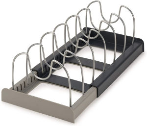 Stainless Steel Kitchen Pot Lid Holder Stand Adjustable Dish Storage Rack Pan Organizer Drawer Type