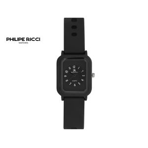 PhiLipe Ricci Jam Tangan Wanita Strap Karet Dial Kotak Terbaru Model Minimalis Fashion Stylish 6245 Woman Watches Free Box