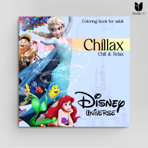 Buku mewarnai dewasa "Chillax" Vol #2 - Disney Universe