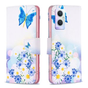 New Phone Case For OPPO Reno 8Z 7Z 5G Painted Pattern Cartoon Leather Wallet Card Slot Flip Case Casing