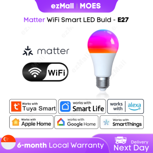 MOES Tuya Smart Bulb RGB LED Dimmable Voice Timer App Group Google Alexa Matter WiFi Zigbee E27 E14 GU10