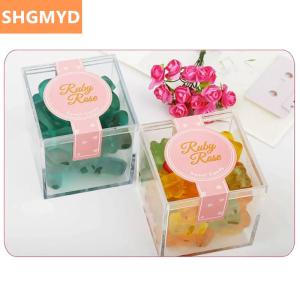 [COD] SHGMYD Clear Acrylic Square Cube Box With Lids Durable Candy Box Multiple Uses Transparent Case Organizer Container