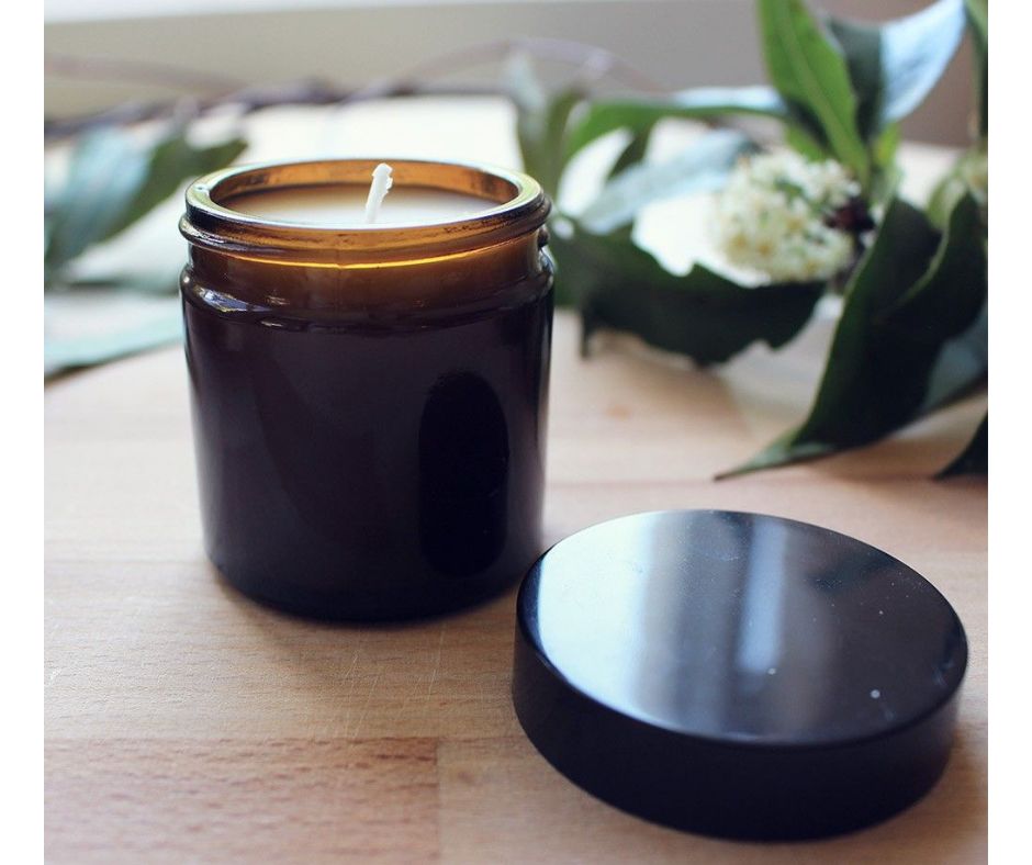 Single Pack Thick Amber Glass Storage Jar With Multipurpose Black Lid, Sealed Glass Container Bottle
_voghion.com