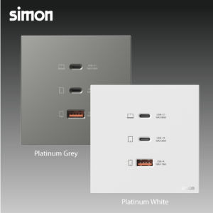SIMON[European Brand] M7 Series White Switch / Switches & Socket Outlet USB Type A+C