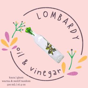 LOMBARDY Oil & Vinegar Glass Bottle I Botol Kaca Minyak dan Cuka | Botol Bumbu | Seasoning Bottle