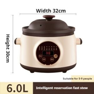 [6L Large Capacity | Fully Automatic] Purple Clay Electric Stew Pot · Ceramic Healthy Soup Pot | Pre-order Soup Porridge and Stews | Scald-Proof and Easy to Clean ⚡MalaysianCOD