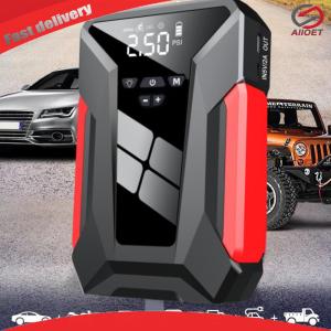 Battery Emergency Backup 12V with LCD Display Jump Starter Battery Pack 1600A Peak with Auto-Shutoff Tire Inflator for Cars Trucks SUV Gifts for Men