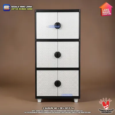 Lemari Pakaian Plastik Lemari Pintu Rak Serbaguna Lemari Kingdom Boti Original Lemari Minimalis Modern