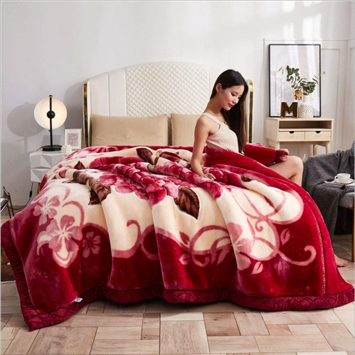UUhome Plush Blanket King Size 2 Ply Fleece Blanket Heavy Korean
