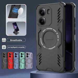 For Poco X7 Pro 5G Case Armor Shockproof Protect Phone Cover for Xiaomi Poko Little X7 X7 Pro X7pro Pocox7pro Car Magnetic Funda