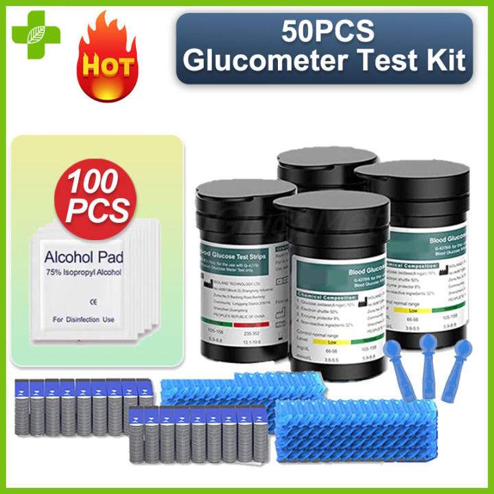 50 PCS Blood Glucose Lancets Twist Lancets with Alcohol Pad